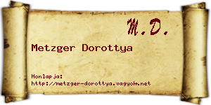 Metzger Dorottya névjegykártya