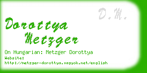 dorottya metzger business card